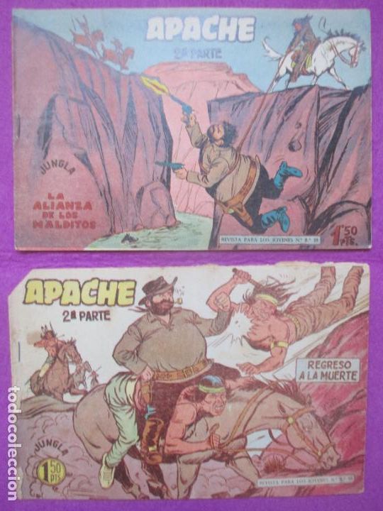 Tebeos: LOTE 44 TEBEOS APACHE 2&ordf; PARTE ED. MAGA VER NUMEROS - Foto 14