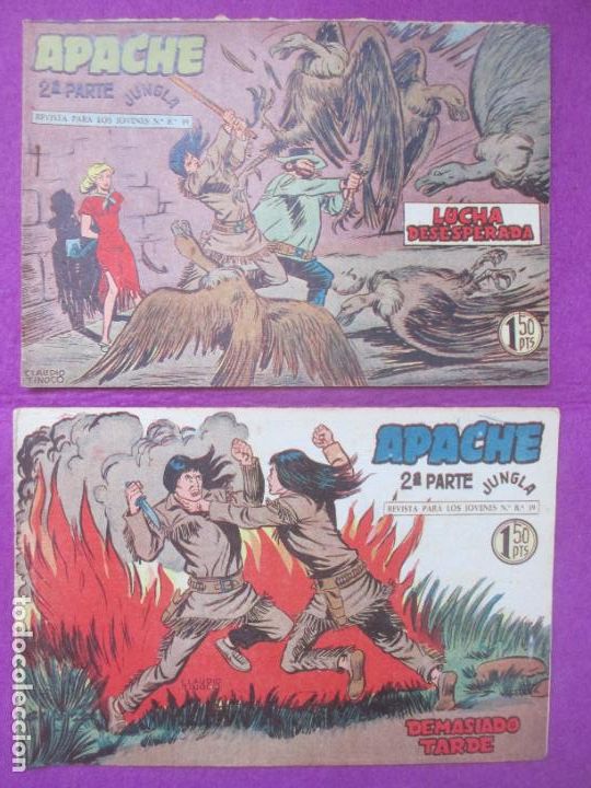 Tebeos: LOTE 44 TEBEOS APACHE 2&ordf; PARTE ED. MAGA VER NUMEROS - Foto 18