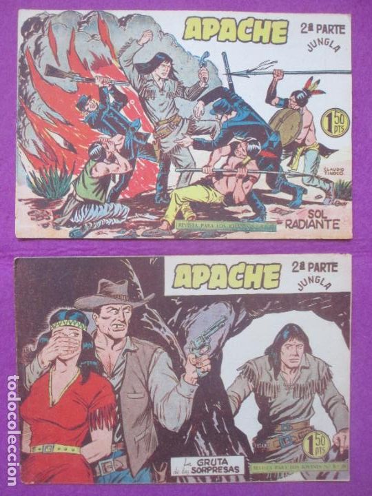 Tebeos: LOTE 44 TEBEOS APACHE 2&ordf; PARTE ED. MAGA VER NUMEROS - Foto 20