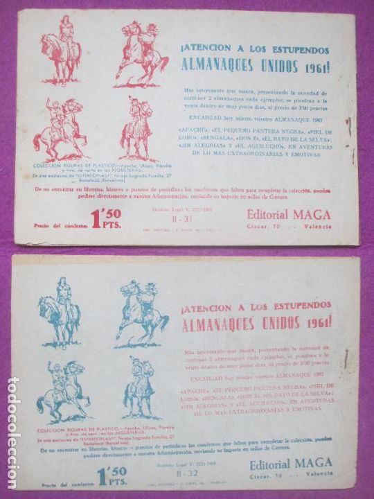Tebeos: LOTE 44 TEBEOS APACHE 2&ordf; PARTE ED. MAGA VER NUMEROS - Foto 23