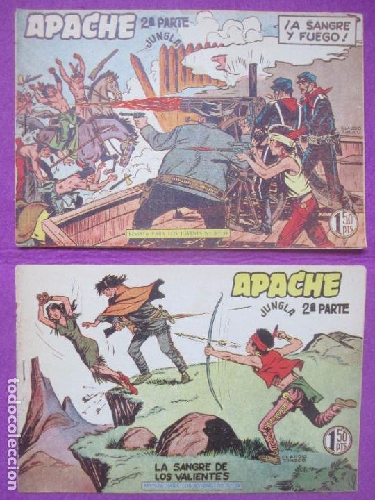 Tebeos: LOTE 44 TEBEOS APACHE 2&ordf; PARTE ED. MAGA VER NUMEROS - Foto 24