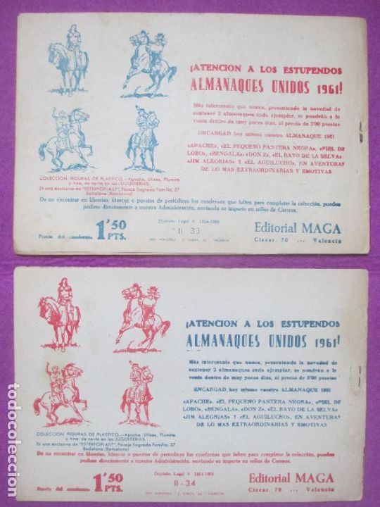 Tebeos: LOTE 44 TEBEOS APACHE 2&ordf; PARTE ED. MAGA VER NUMEROS - Foto 25