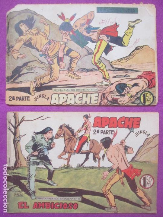 Tebeos: LOTE 44 TEBEOS APACHE 2&ordf; PARTE ED. MAGA VER NUMEROS - Foto 36