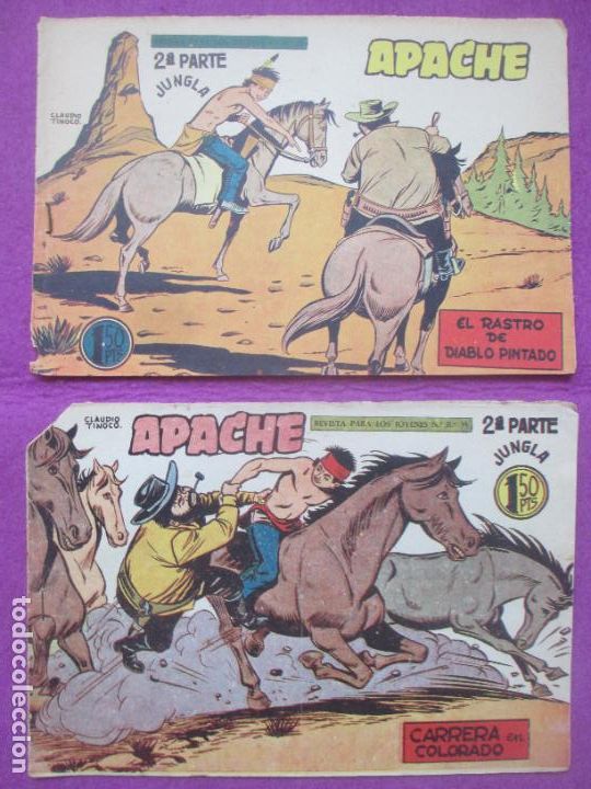 Tebeos: LOTE 44 TEBEOS APACHE 2&ordf; PARTE ED. MAGA VER NUMEROS - Foto 44