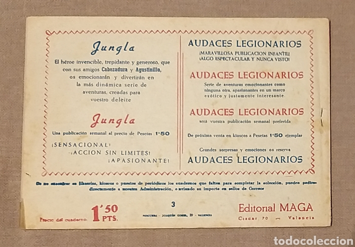 Tebeos: Audaces Legionarios. Editorial Maga. - Foto 2