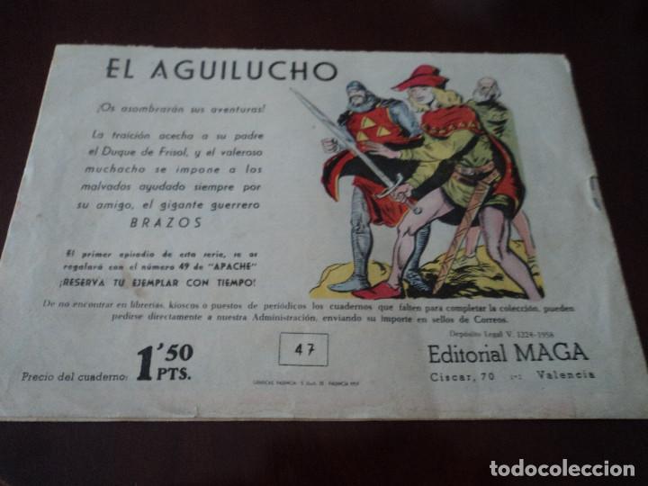 Tebeos: APACHE- N&ordm; 47- BATALLA CAMPAL ed. maga 1959 - Foto 2