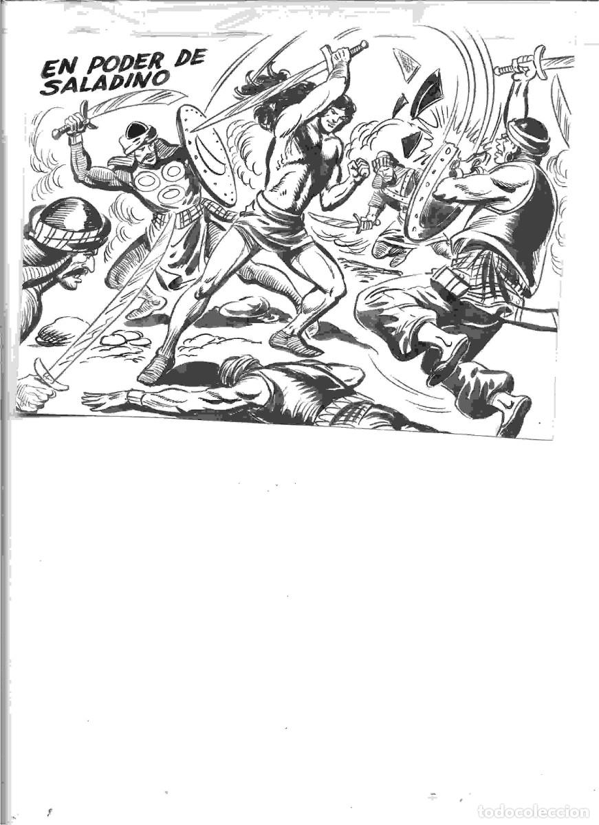 Tebeos: dibujo plumilla GAGO portada original y 10 paginas de EL CRUZADO NEGRO