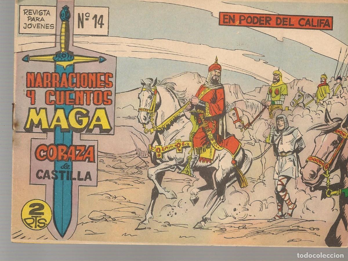 Tebeos: CORAZA DE CASTILLA. N&ordm; 14. EN PODER DEL CALIFA. &iexcl;&iexcl;ORIGINAL!!. MAGA, 1962.(P/D15) - Foto 1