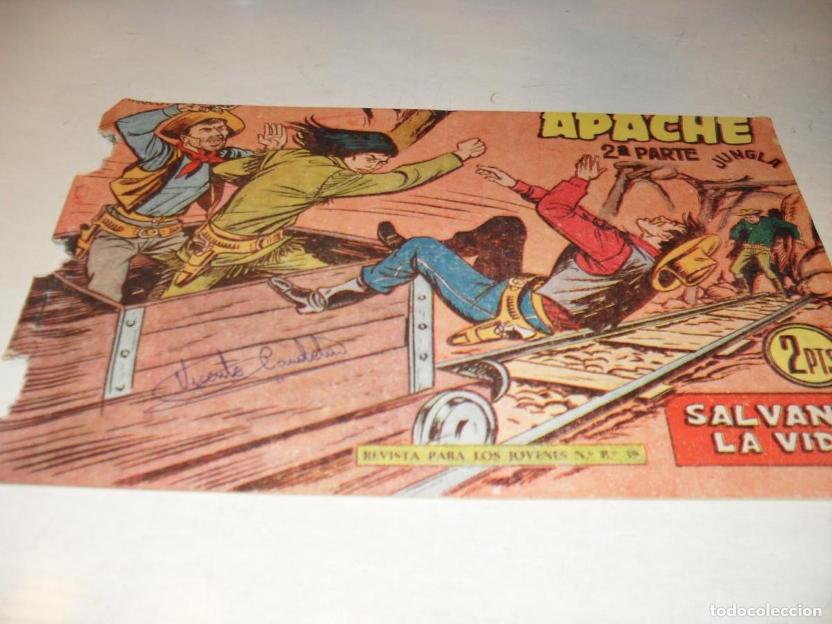 Tebeos: ORIGINAL APACHE (2&ordf;EPOCA) N&ordm;66:SALVANDO LA VIDA,MAGA,1960.CON DEFECTO. - Foto 1