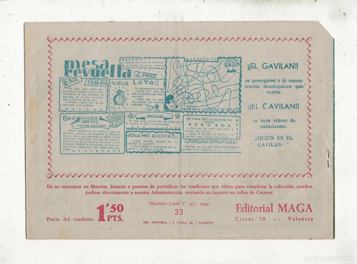 Tebeos: BENGALA 1&ordf; PARTE N&ordm; 33 - EL TALISMAN DEL PODER - MAGA 1959 (ORIGINAL) - Foto 2