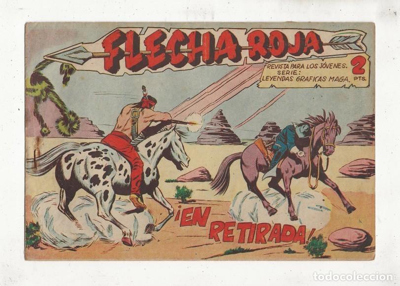 Tebeos: FLECHA ROJA N&ordm; 7 - EN RETIRADA - MAGA 1962 - Foto 1