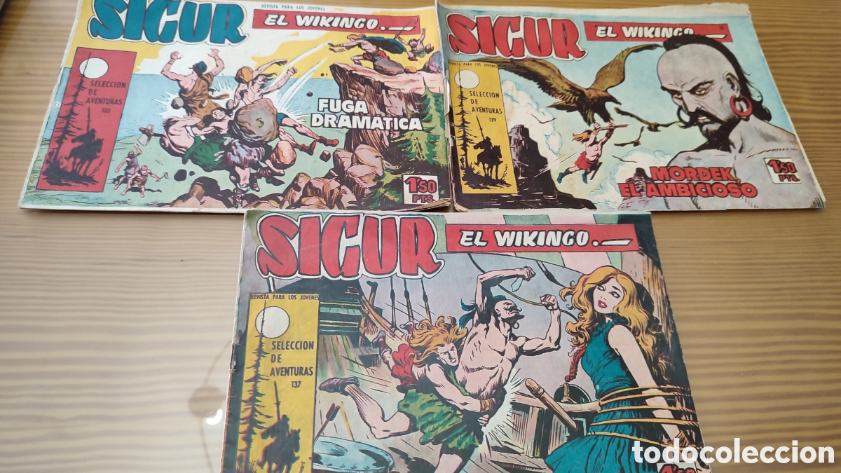 Tebeos: Lote de 5 antiguos comics de SIGUR, editorial Maga - Foto 1