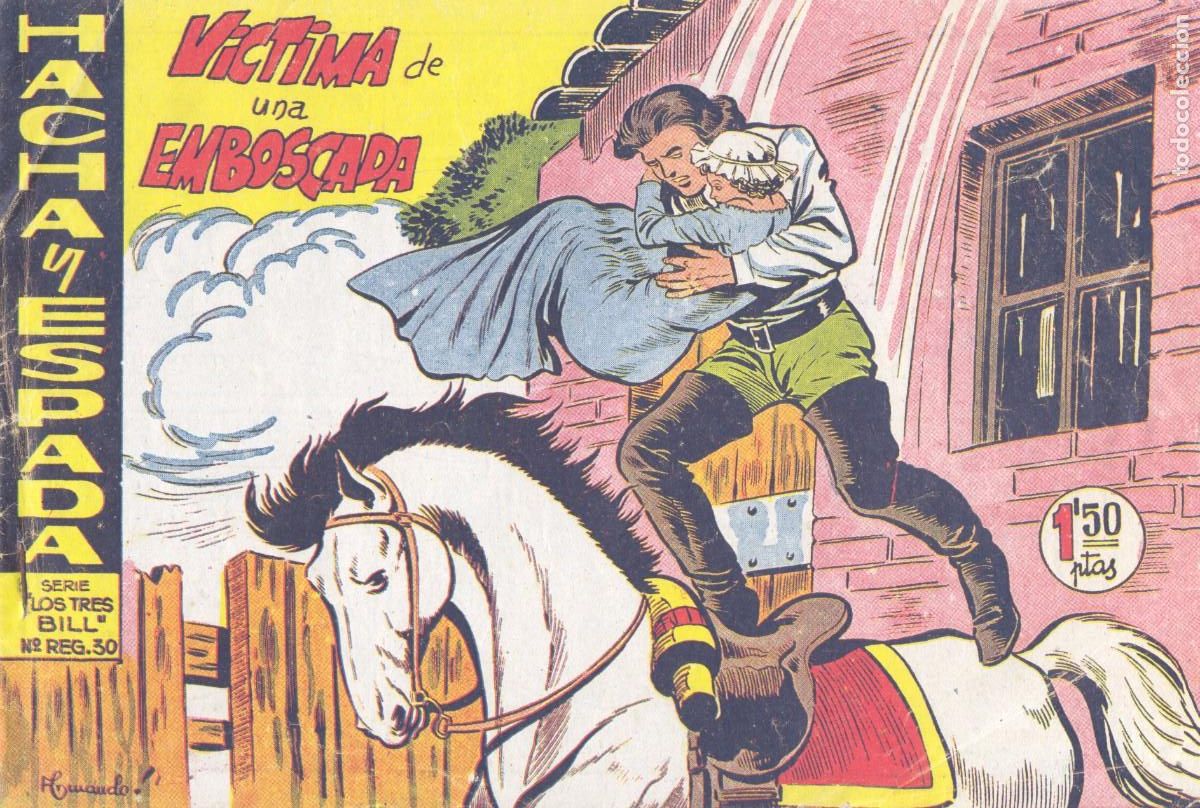 Tebeos: HACHA Y ESPADA 11. EDITORIAL MAGA, 1961 (ORIGINAL) - Foto 1