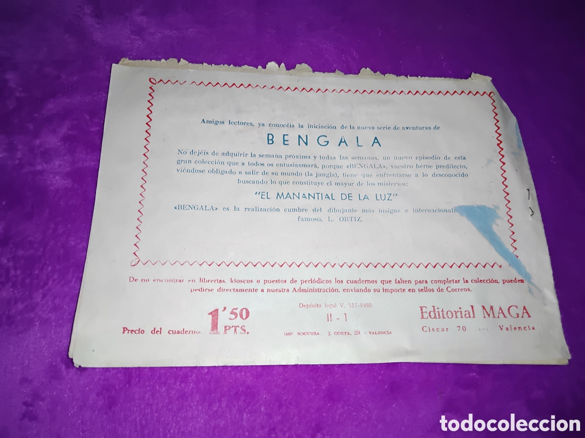 Tebeos: BENGALA 2&ordf; PARTE N&Uacute;MERO 1, EDITORIAL MAGA - Foto 3