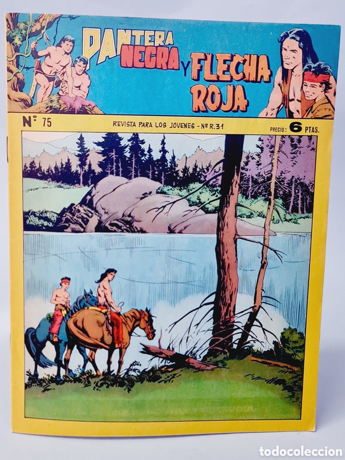 Tebeos: DE KIOSCO PANTERA NEGRA Y FLECHA ROJA 75 MAGA ORIGINAL - Foto 1
