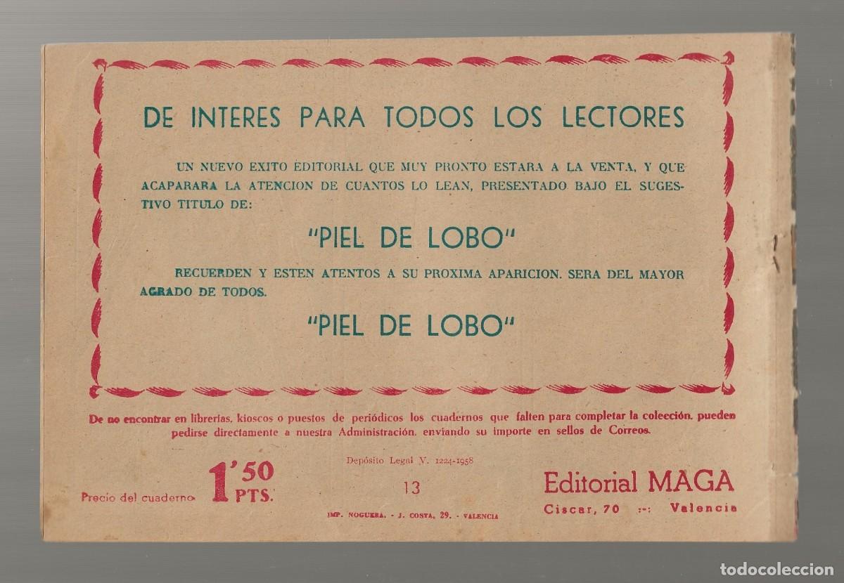 Tebeos: APACHE N&ordm; 13 - HALC&Oacute;N ROJO - ORIGINAL - MAGA 1959 - Foto 2