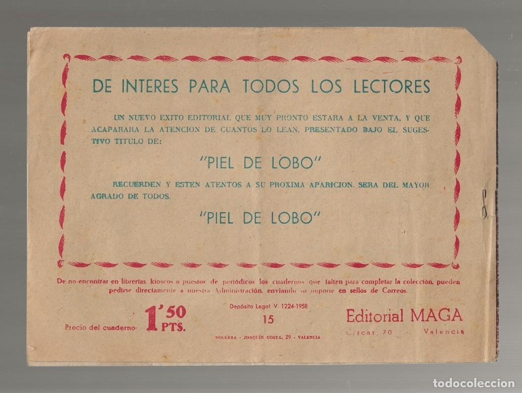 Tebeos: APACHE N&ordm; 15 - LUCHA A MUERTE - ORIGINAL - MAGA 1959 - Foto 2