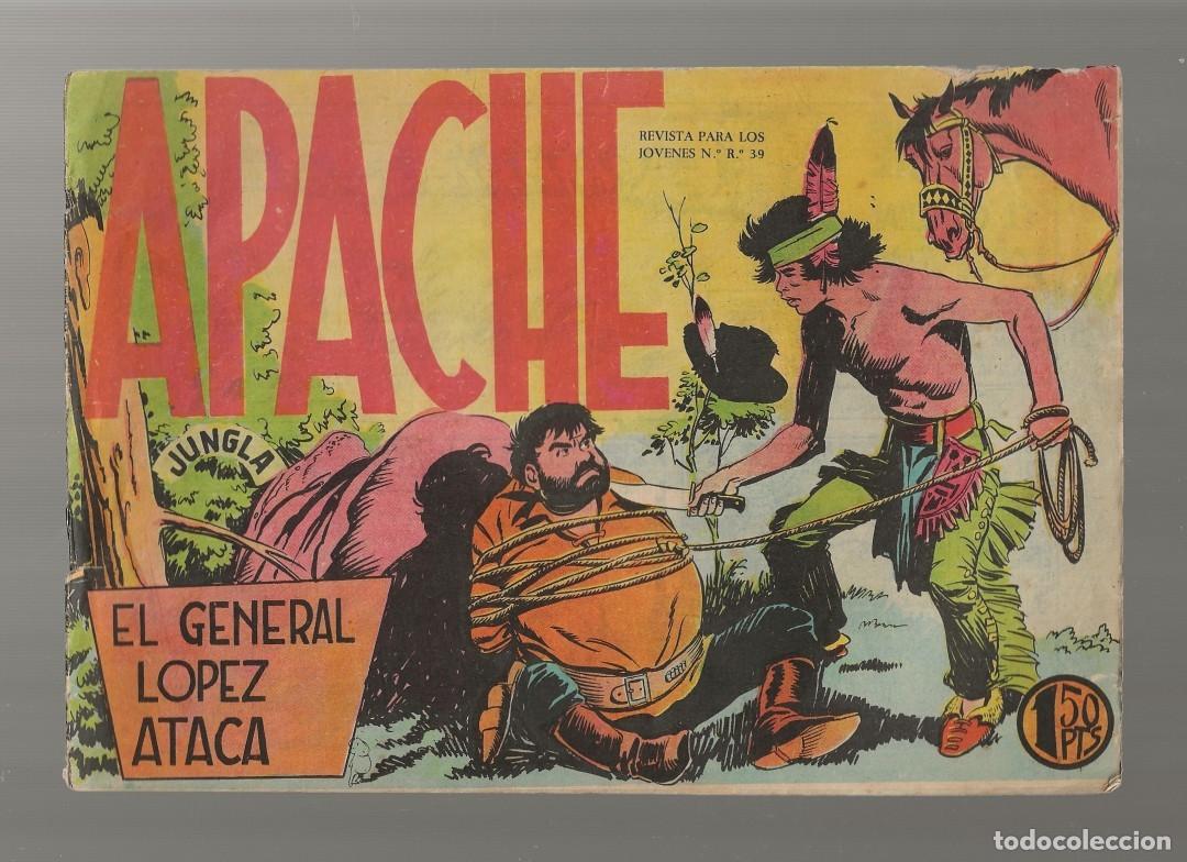 Tebeos: APACHE N&ordm; 24 - EL GENERAL L&Oacute;PEZ ATACA - ORIGINAL - MAGA 1959 - Foto 1