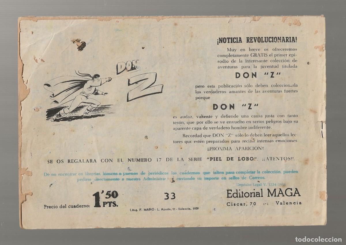 Tebeos: APACHE N&ordm; 33 - EL FIN DE UN BANDIDO - ORIGINAL - MAGA 1959 - Foto 2