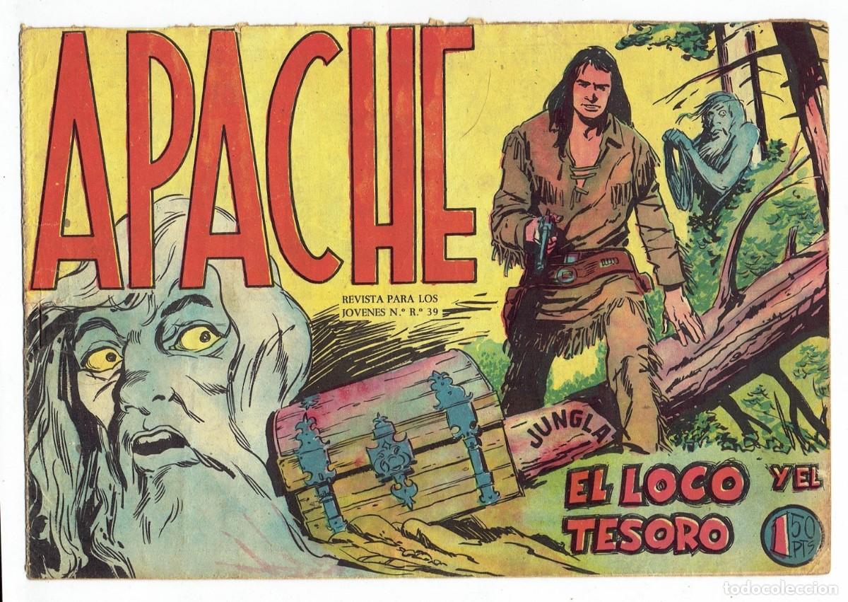 Tebeos: APACHE N&ordm; 35 - EL LOCO Y EL TESORO - ORIGINAL - MAGA 1959 - Foto 1
