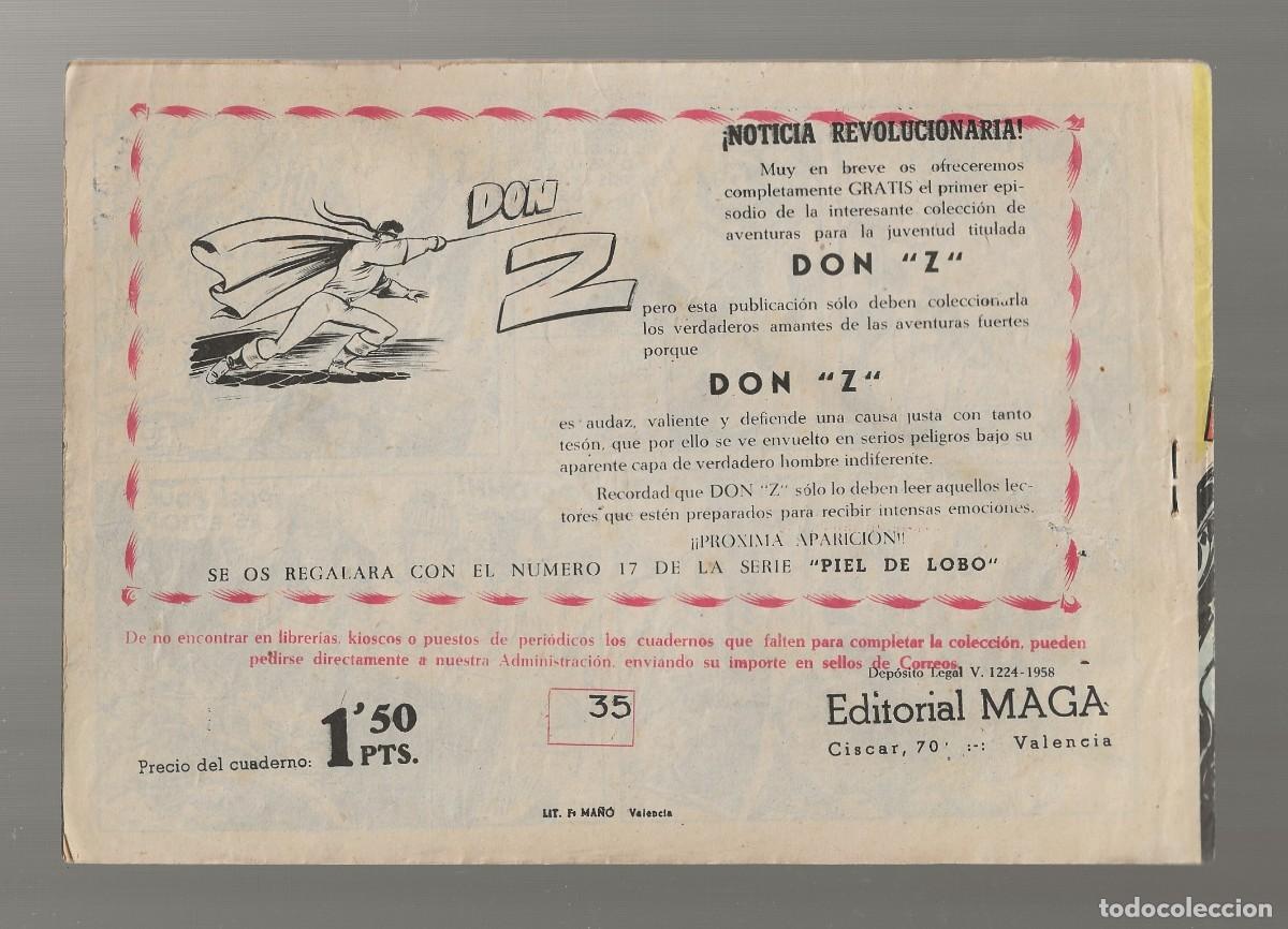 Tebeos: APACHE N&ordm; 35 - EL LOCO Y EL TESORO - ORIGINAL - MAGA 1959 - Foto 2