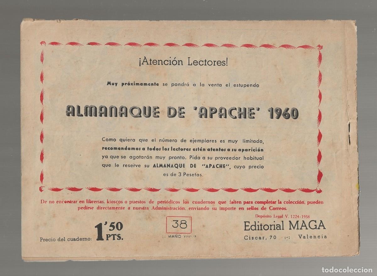 Tebeos: APACHE N&ordm; 35 - LA VOR&Aacute;GINE - ORIGINAL - MAGA 1959 - Foto 2