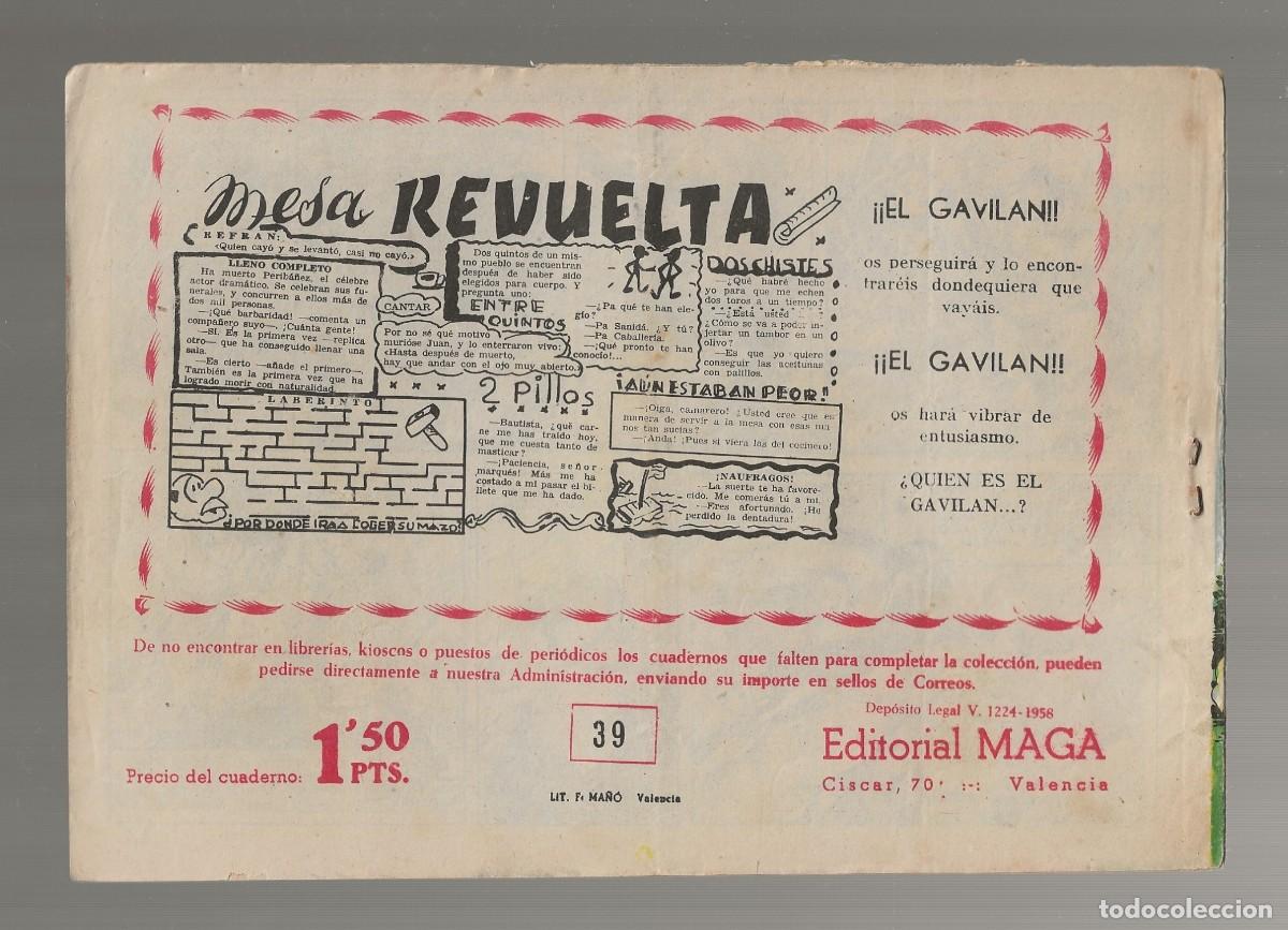 Tebeos: APACHE N&ordm; 39 - OJO DE CUERVO - ORIGINAL - MAGA 1959 - Foto 2