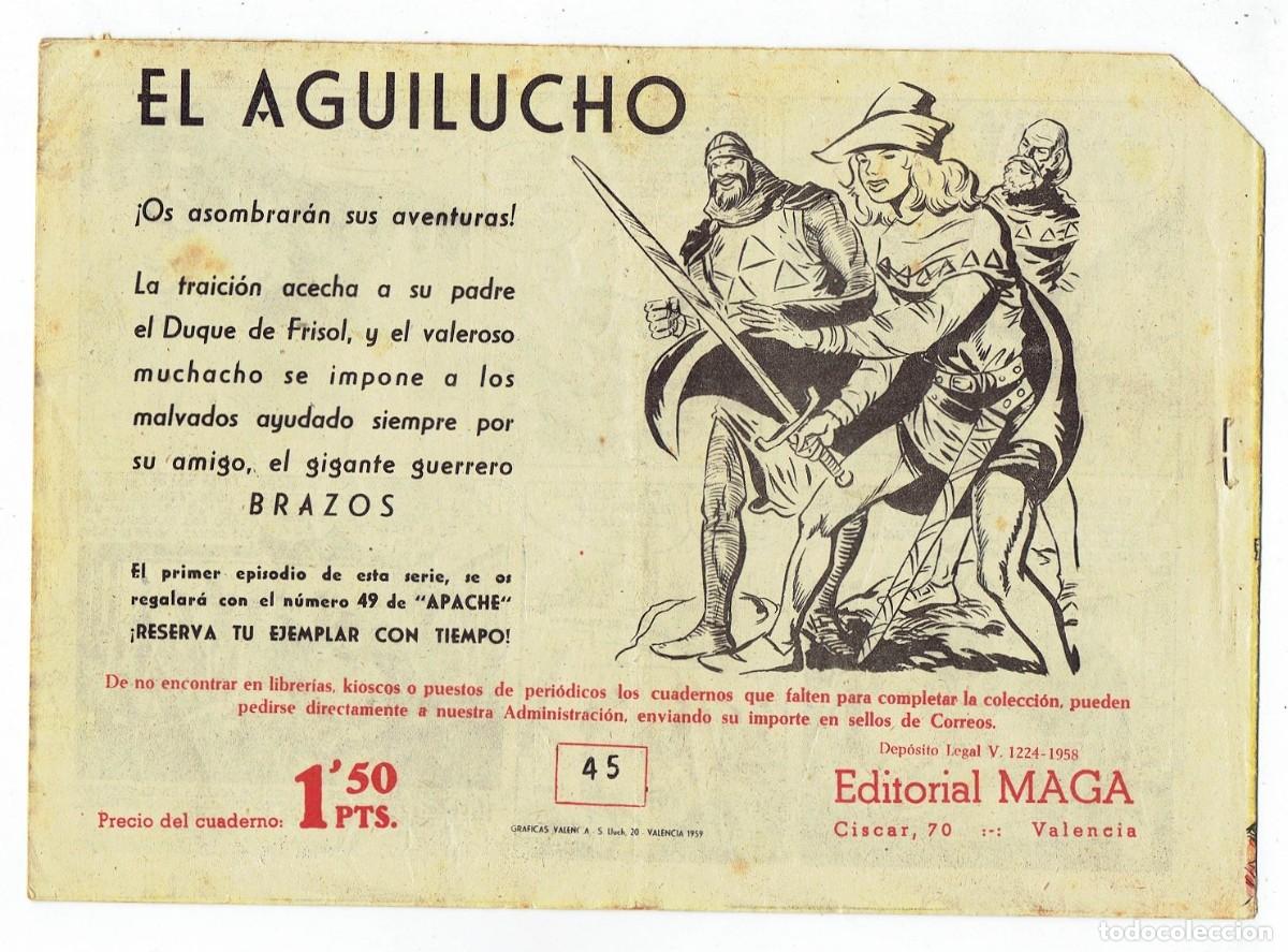 Tebeos: APACHE N&ordm; 45 - R&Iacute;O ABAJO - MAGA 1959 - Foto 2