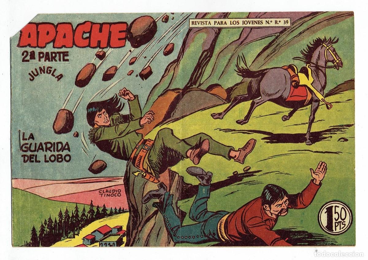Tebeos: APACHE 2&ordf; PARTE N&ordm; 45 - LA GUARIDA DEL LOBO - ORIGINAL - MAGA 1960 - Foto 1