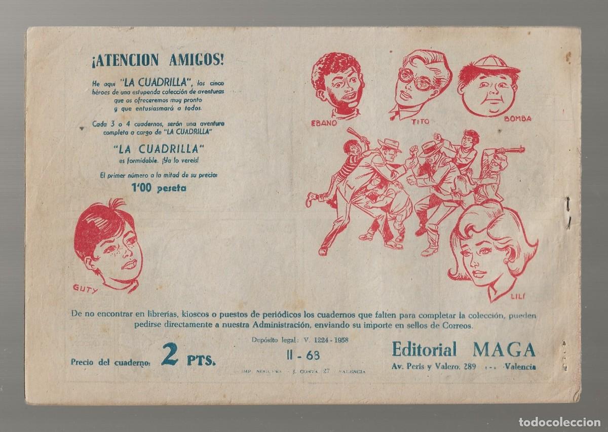 Tebeos: APACHE 2&ordf; PARTE N&ordm; 68 - LA SOMBRA - ORIGINAL - MAGA 1960 - Foto 2