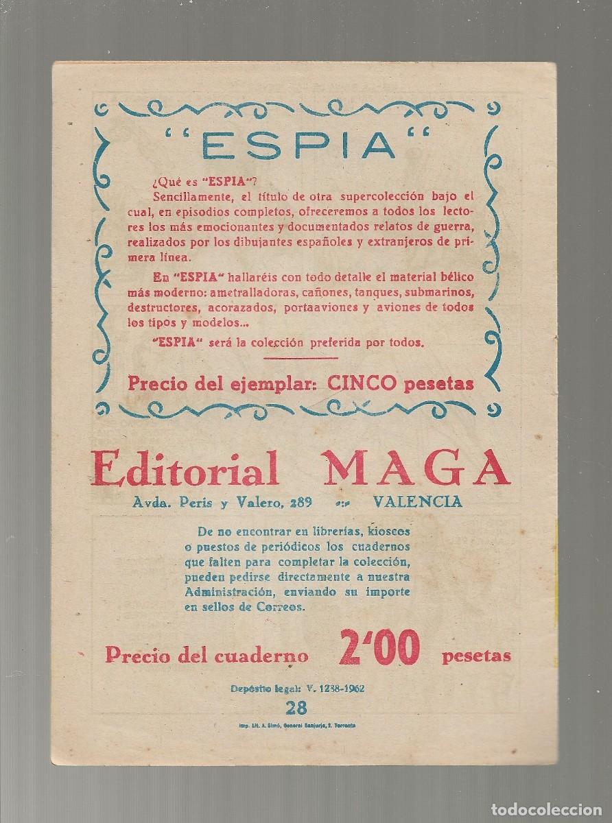 Tebeos: EL ESP&Iacute;RITU DE LA SELVA N&ordm; 28 - MAGA 1962 - 0RIGINAL - Foto 2