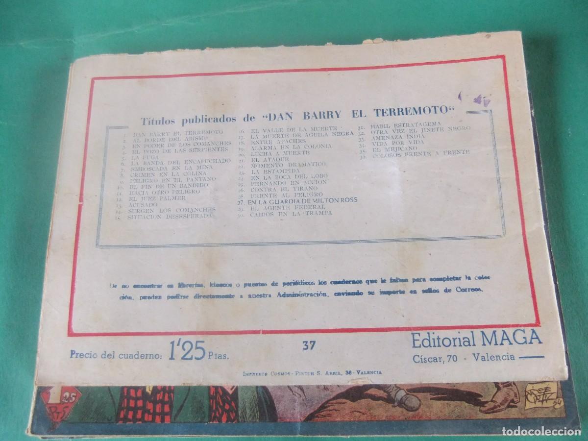 Tebeos: DAN BARRY EL TERREMOTO N&ordm; 37 EDITORIAL MAGA - Foto 2