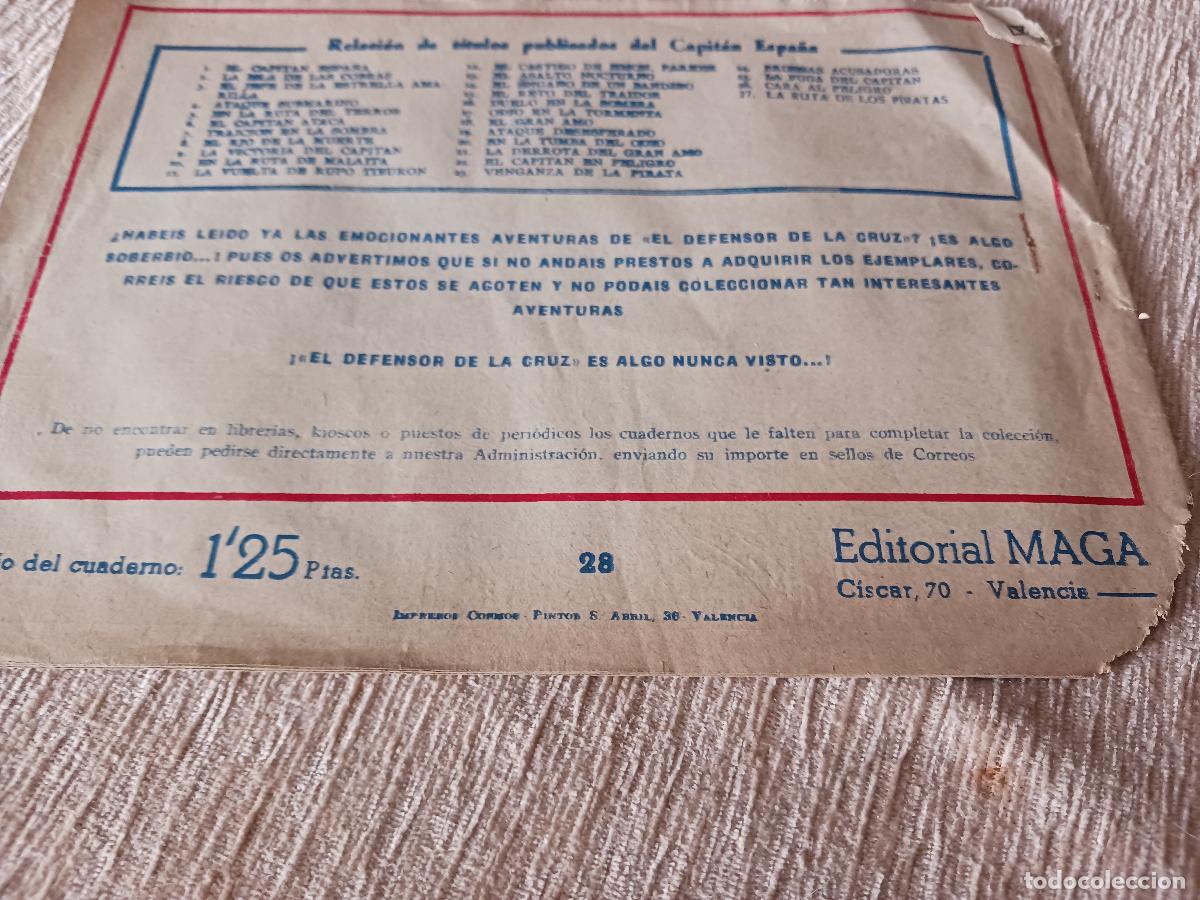 Tebeos: el capitan espa&ntilde;a en accion, n&ordm; 28, original - Foto 3