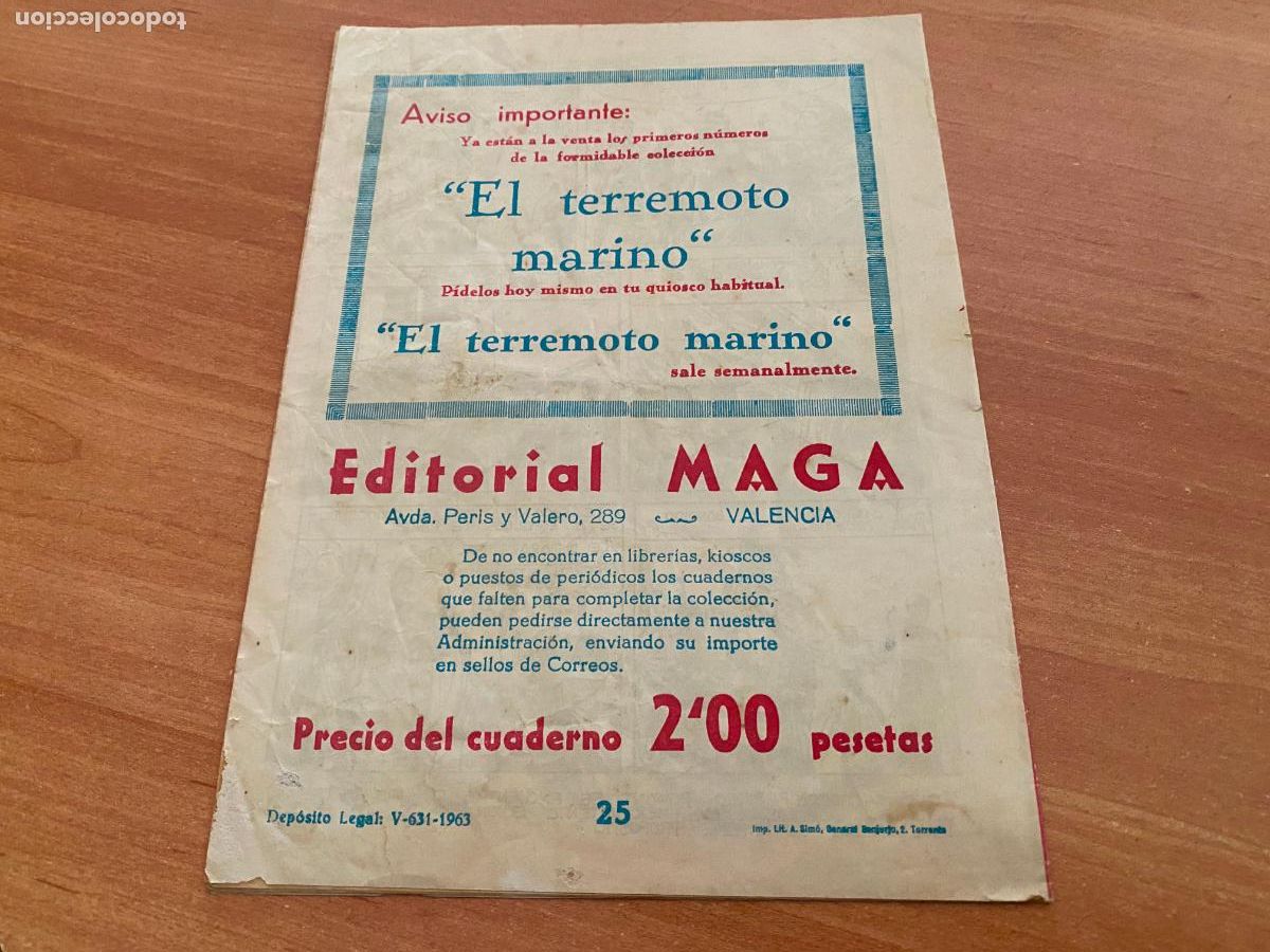 Tebeos: EL DEFENSOR NEGRO N&ordm; 25 (ORIGINAL MAGA) (COB163) - Foto 2