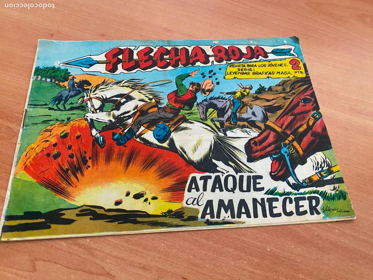 Tebeos: FLECHA ROJA N&ordm; 75 (ORIGINAL MAGA) (COB163) - Foto 1