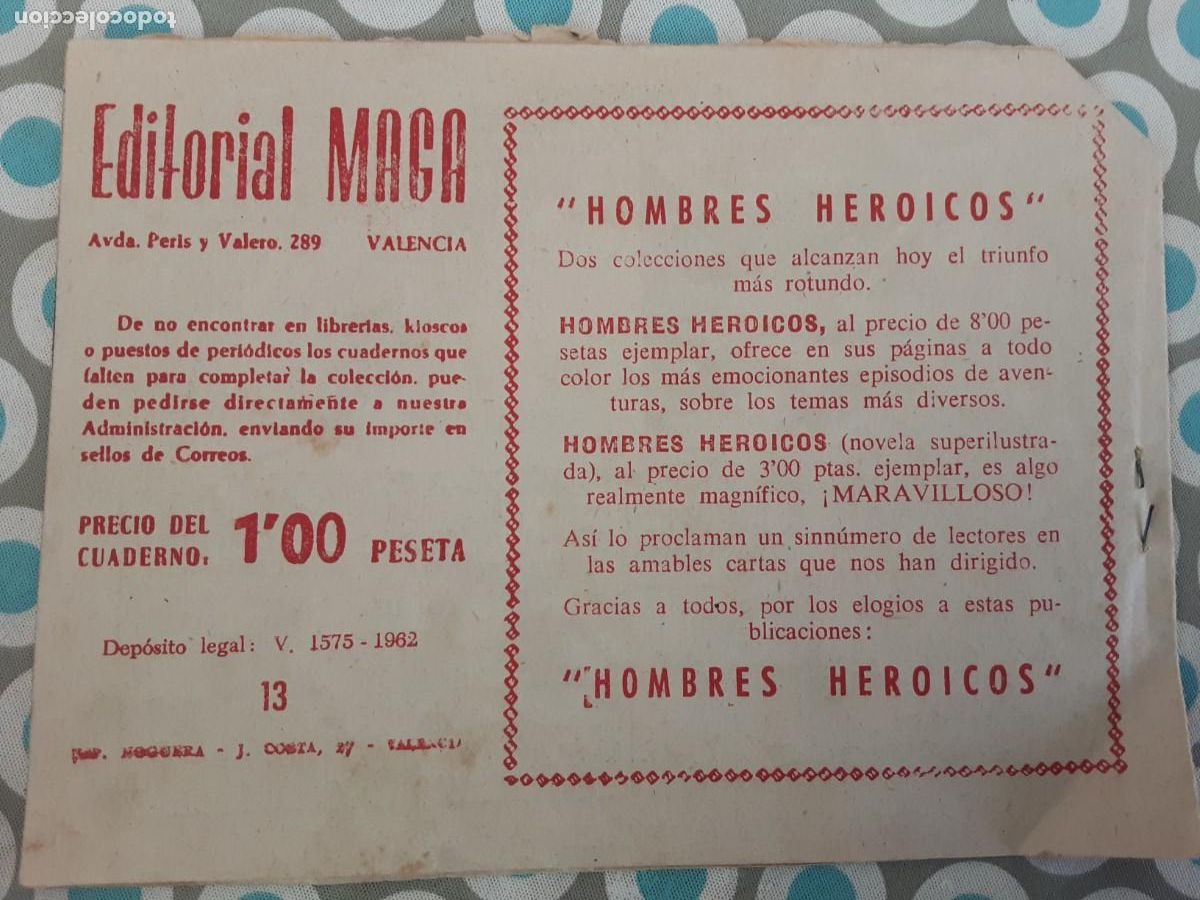 Tebeos: EL DEFENSOR , GENEROSIDAD. SERIE METEORO N&Uacute;MERO 13 - Foto 2