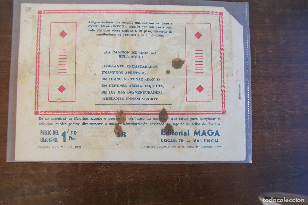 Tebeos: DON Z N&ordm; 38 MAGA ORIGINAL - Foto 2