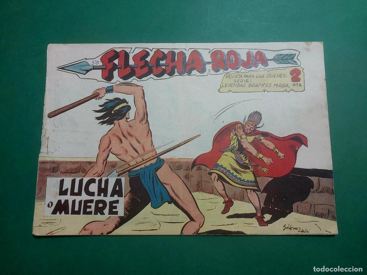 Tebeos: Flecha Roja n&ordm; 50 Editorial Maga 1962 Ref C-80 - Foto 1