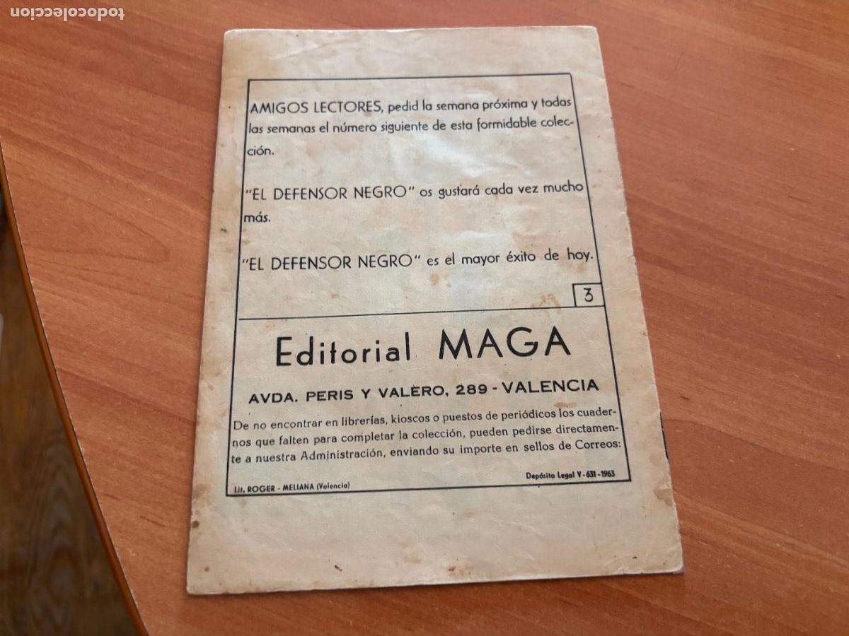 Tebeos: EL DEFENSOR NEGRO N&ordm; 3 (MAGA) (COB246) - Foto 2