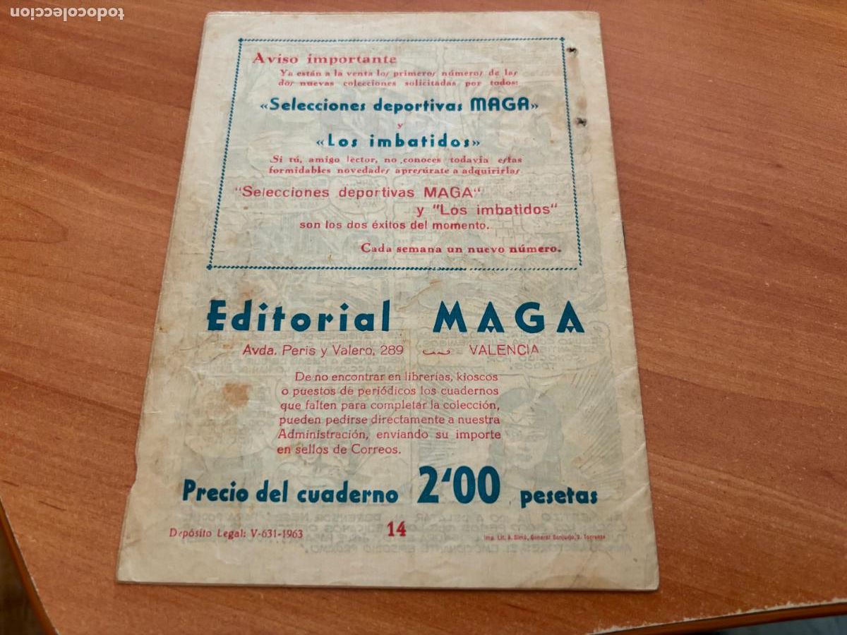 Tebeos: EL DEFENSOR NEGRO N&ordm; 14 (MAGA) (COB246) - Foto 2