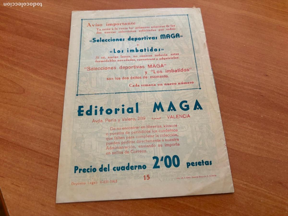 Tebeos: EL DEFENSOR NEGRO N&ordm; 15 (MAGA) (COB246) - Foto 2