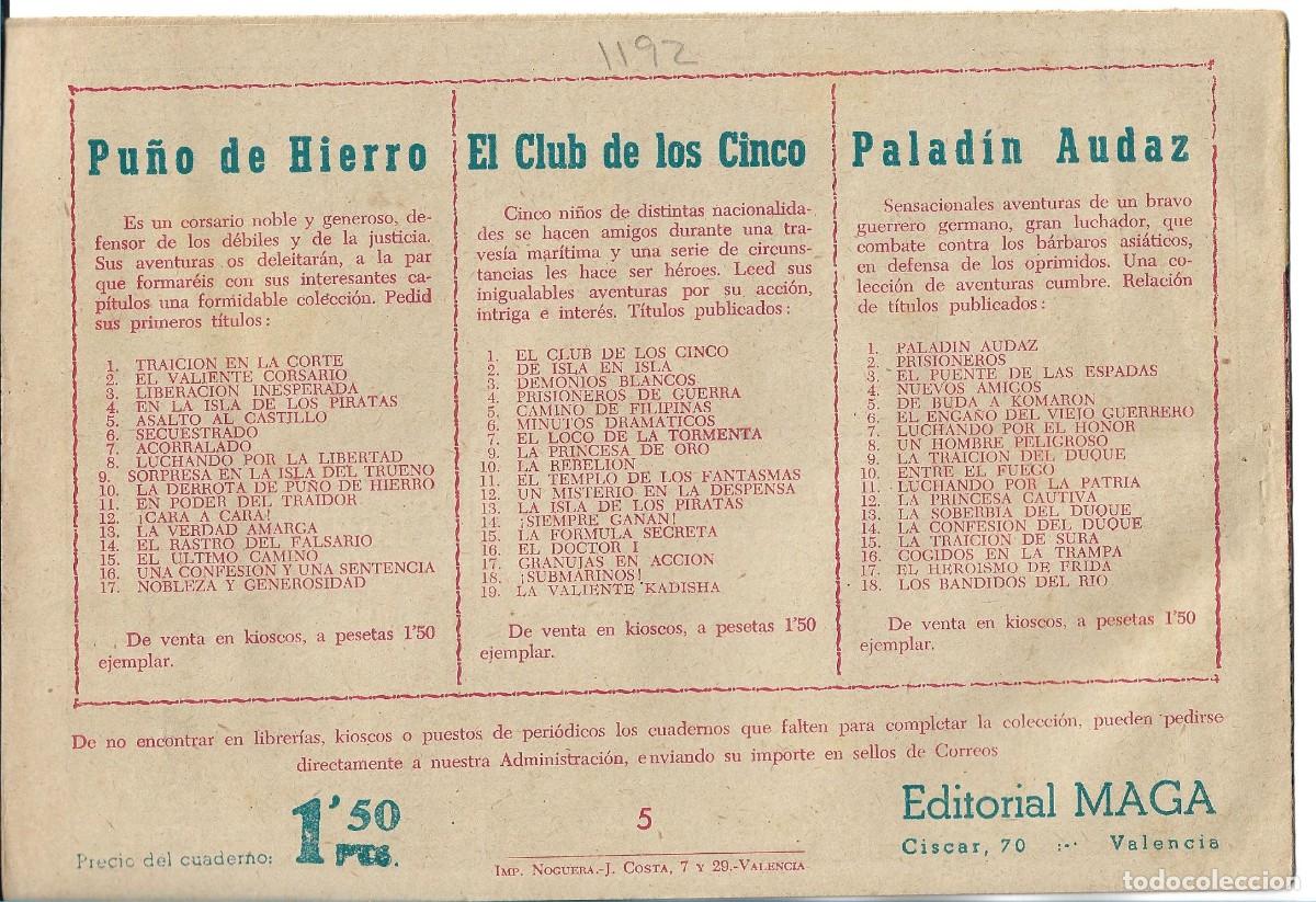 Tebeos: EL CAPITAN VALIENTE - ORIGINAL - NUMERO CINCO - Foto 2