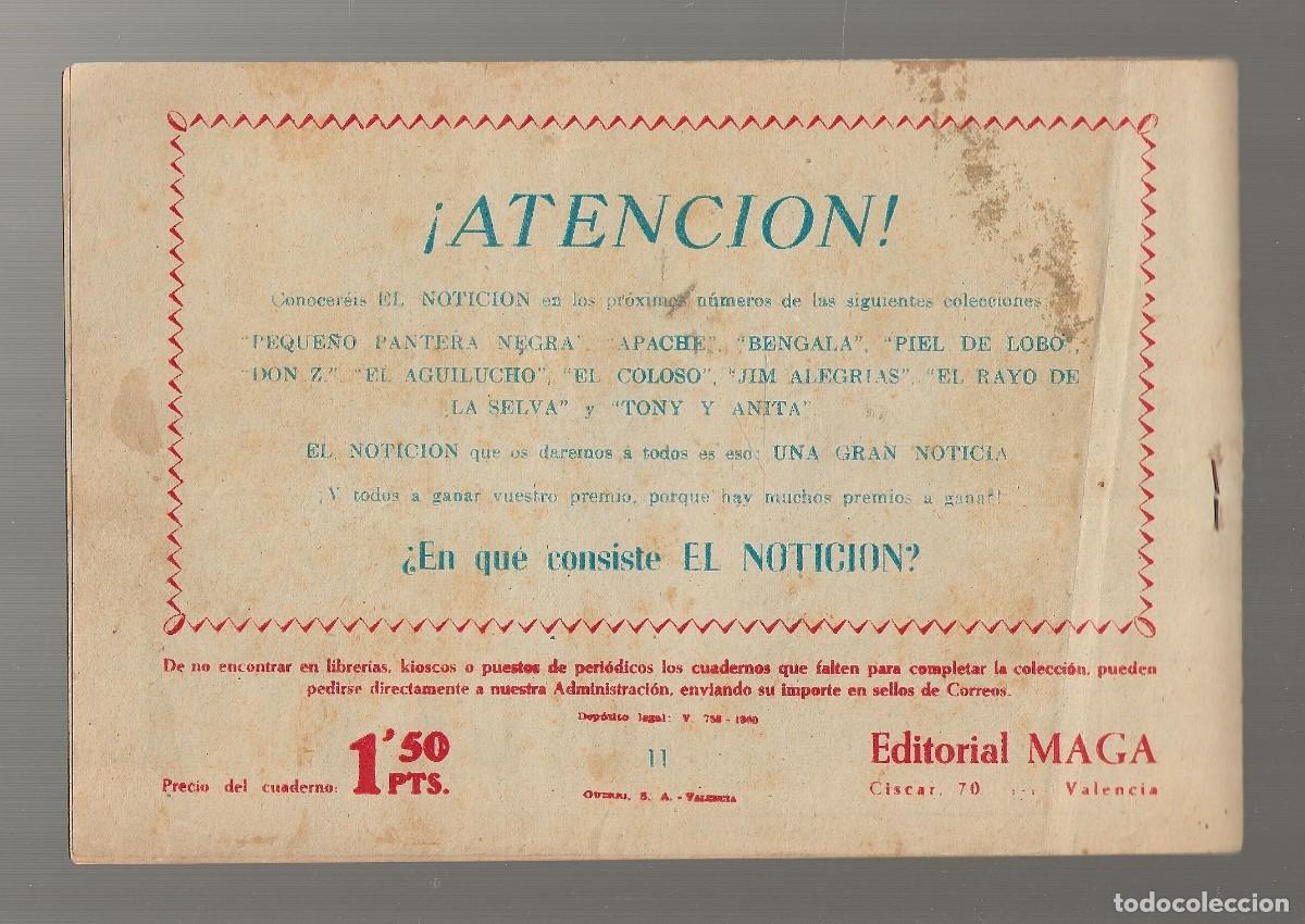 Tebeos: RAYO DE LA SELVA N&ordm; 11 - EL MONSTRUO - ORIGINAL - MAGA 1960 - Foto 2