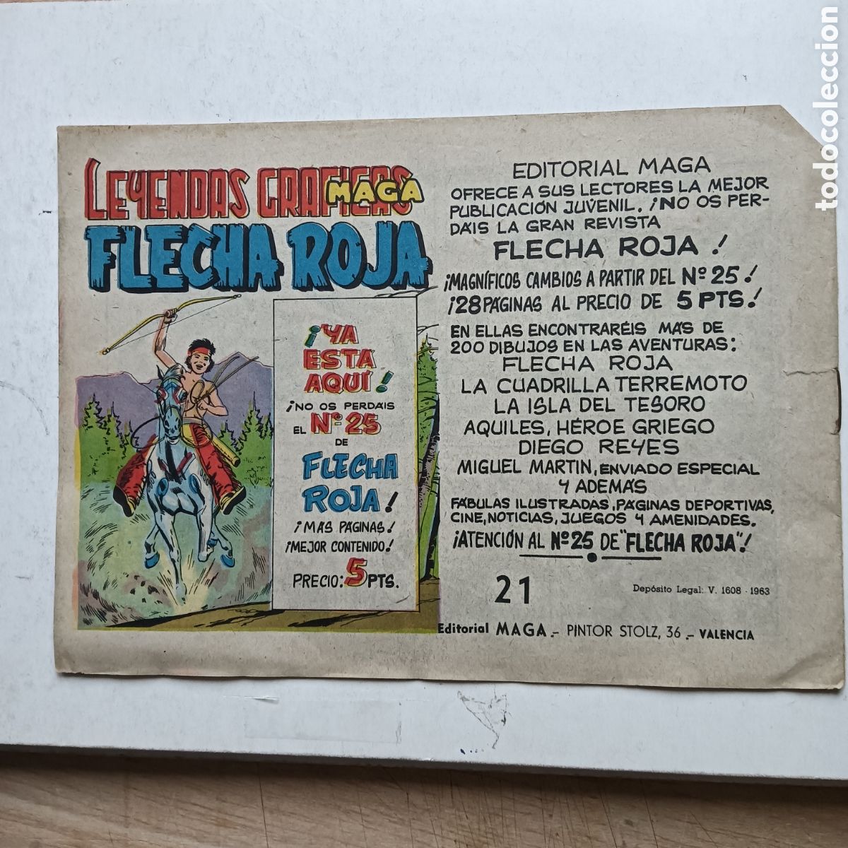 Tebeos: LOS IMBATIDOS NUM21 EDITORIAL MAGA ORIGINAL - Foto 2