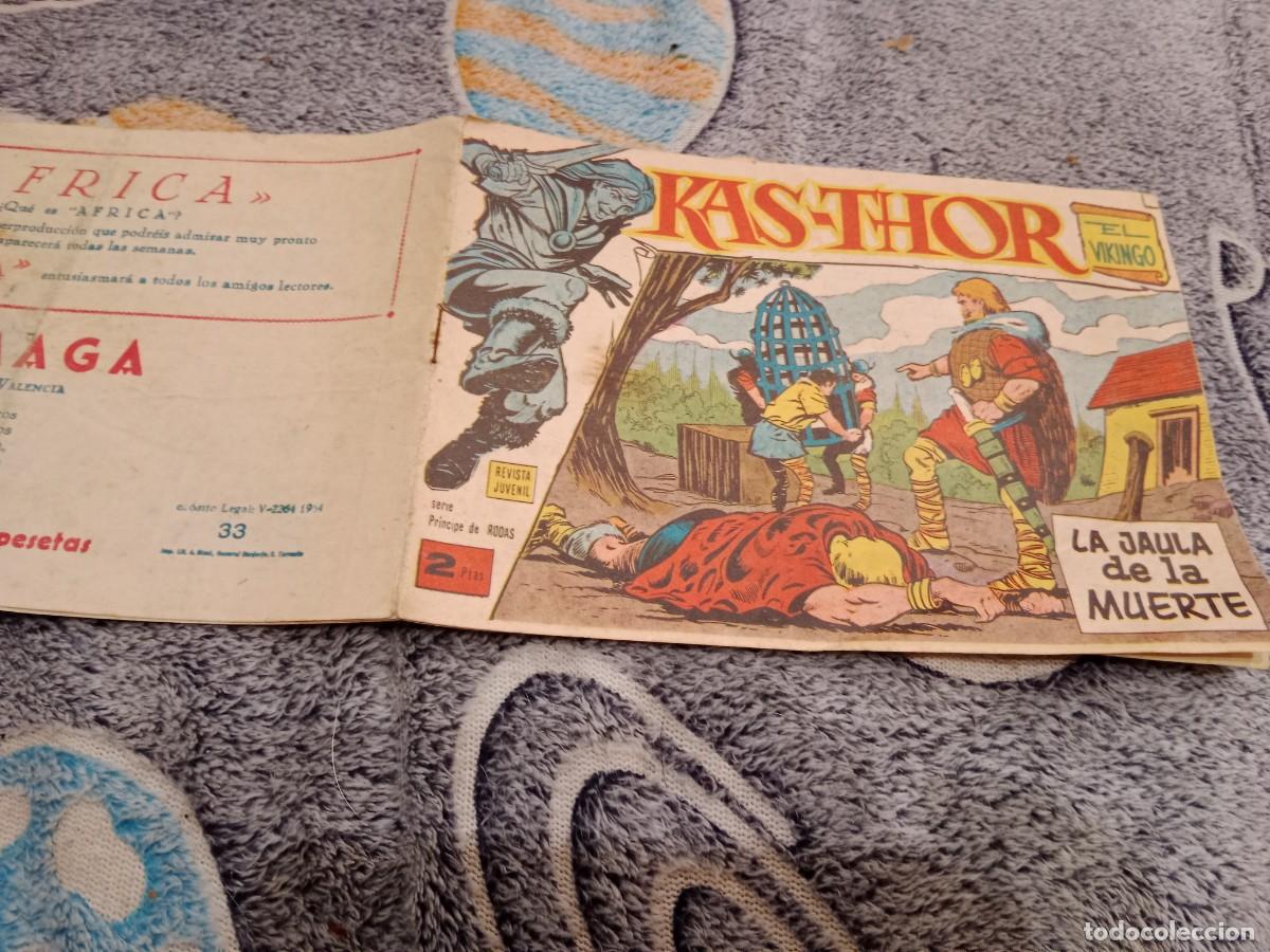 Tebeos: KAS-THOR EL VIKINGO N&ordm; 33 LA JAULA DE LA MUERTE- EDTORIAL MAGA 1963- ORIGINAL