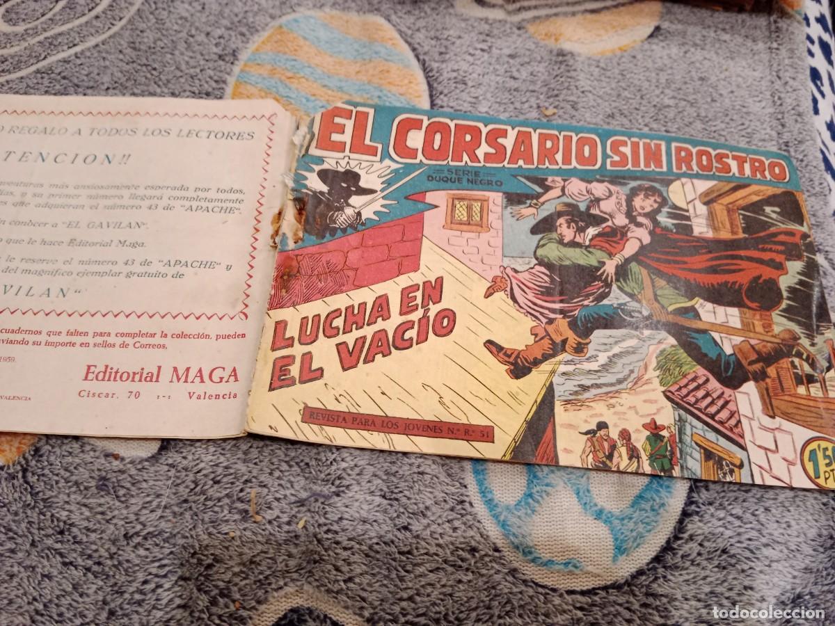 Tebeos: EL CORSARIO SIN ROSTRO N&ordm; 36 LUCHA EN EL VACIO - EDITORIAL MAGA 1959 - ORIGINAL