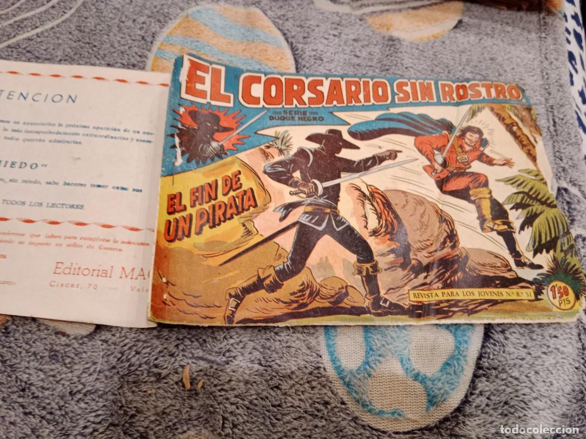 Tebeos: EL CORSARIO SIN ROSTRO N&ordm; 18 EL FIN DE UN PIRATA - EDITORIAL MAGA 1959 - ORIGINAL