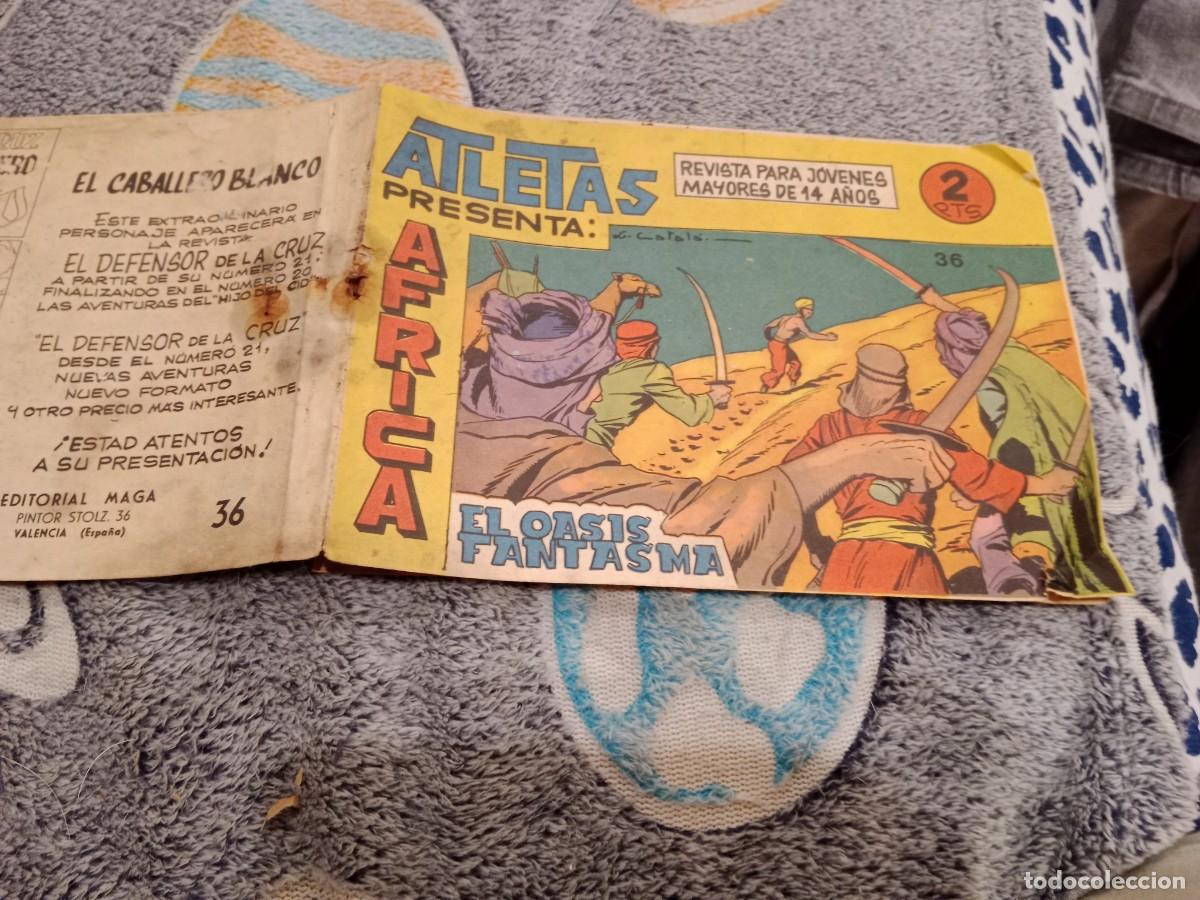 Tebeos: ATLETAS PRESENTA : AFRICA N&ordm; 36 3L OASIS FANTASMA-EDITORIAL MAGA,1965 - ORIGINAL