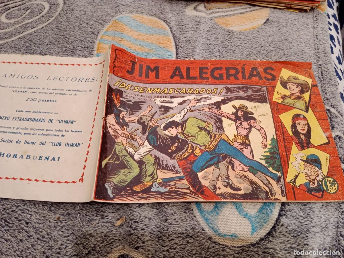 Tebeos: JIM ALEGRIAS N&ordm; 54 DESENMASCARADOS - EDITORIAL MAGA 1960 ORIGINAL