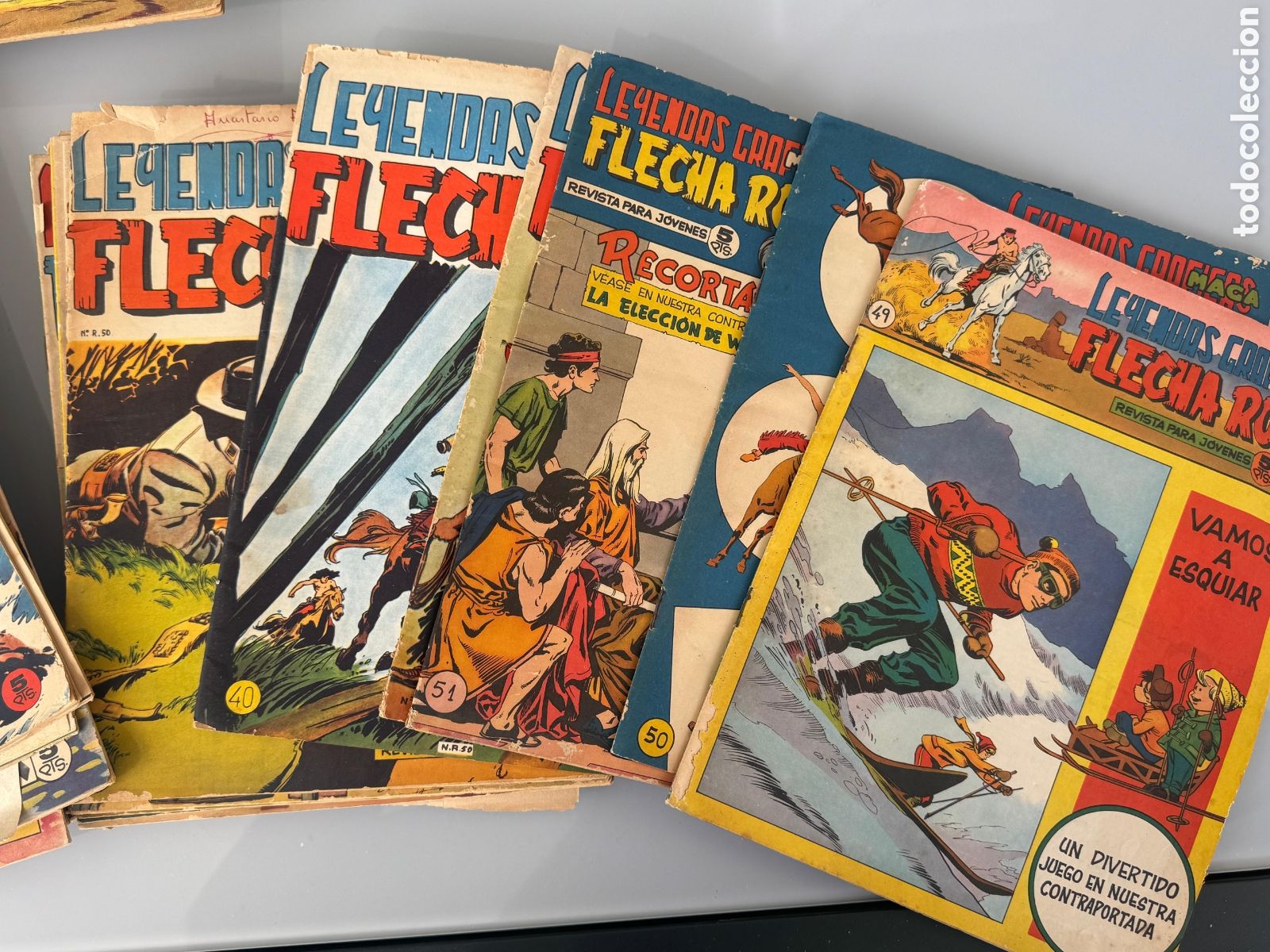 Tebeos: FLECHA ROJA ORIGINALES Apaisados, horizontales y verticales